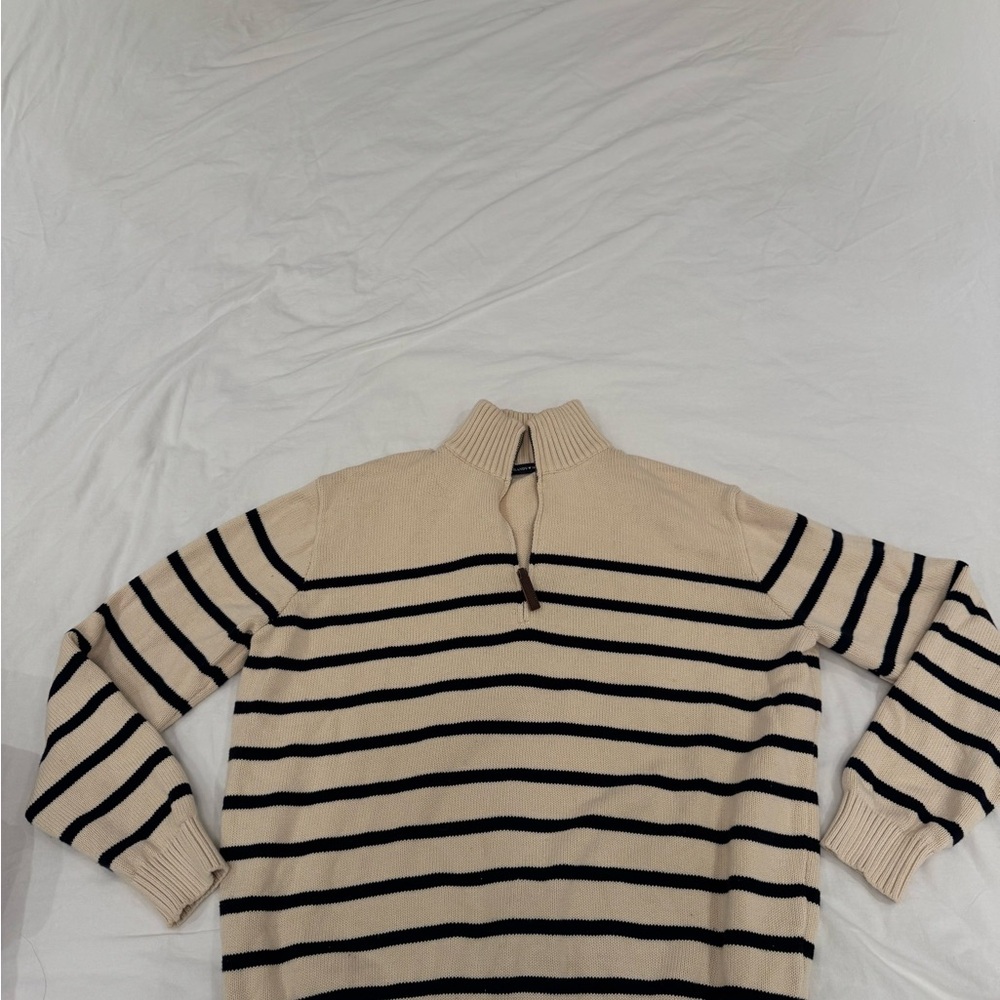 Striped Beige and Black Sweater